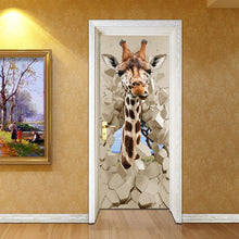 Load image into Gallery viewer, Custom Size Wood Door Stickers For Living Room Bedroom Landscape PVC Self Adhesive Wallpaper Waterproof Renovation Mural Decals