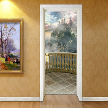 Load image into Gallery viewer, Custom Size Wood Door Stickers For Living Room Bedroom Landscape PVC Self Adhesive Wallpaper Waterproof Renovation Mural Decals