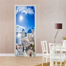 Load image into Gallery viewer, Custom Size Wood Door Stickers For Living Room Bedroom Landscape PVC Self Adhesive Wallpaper Waterproof Renovation Mural Decals