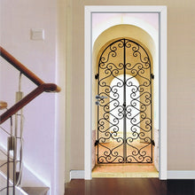 Load image into Gallery viewer, Custom Size Wood Door Stickers For Living Room Bedroom Landscape PVC Self Adhesive Wallpaper Waterproof Renovation Mural Decals