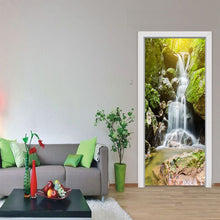 Load image into Gallery viewer, Custom Size Wood Door Stickers For Living Room Bedroom Landscape PVC Self Adhesive Wallpaper Waterproof Renovation Mural Decals