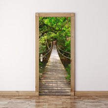 Load image into Gallery viewer, Custom Size Wood Door Stickers For Living Room Bedroom Landscape PVC Self Adhesive Wallpaper Waterproof Renovation Mural Decals